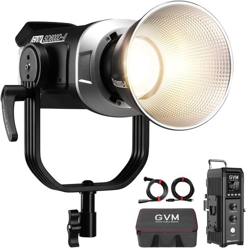 GVM 600W Led Video Light، 5600K Led Studio Light Photography Lighting مع التحكم APP / DMX، 129000lux / 1m إضاءة مستمرة للاستوديو، تصوير الفيديو، الألعاب، البث in Kuwait