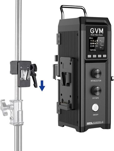 GVM 600W Led Video Light، 5600K Led Studio Light Photography Lighting مع التحكم APP / DMX، 129000lux / 1m إضاءة مستمرة للاستوديو، تصوير الفيديو، الألعاب، البث in Kuwait