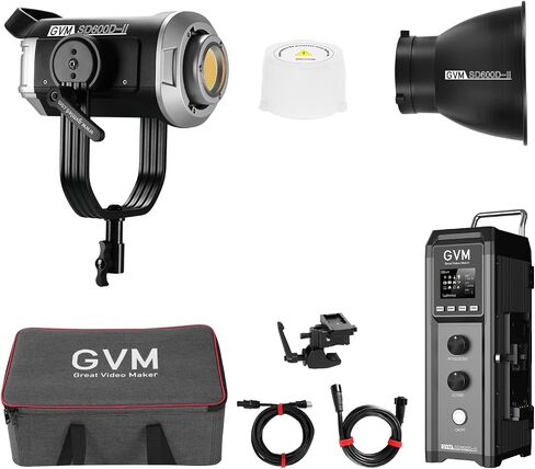 GVM 600W Led Video Light، 5600K Led Studio Light Photography Lighting مع التحكم APP / DMX، 129000lux / 1m إضاءة مستمرة للاستوديو، تصوير الفيديو، الألعاب، البث in Kuwait