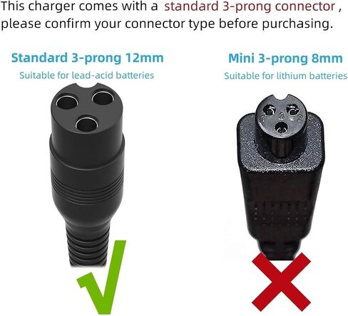 42V Charger 3-Prong Inline Connector for 36V Pocket Mod/Dirt Quad/Sports Mod Electric Scooter Lithium Battery Power Supply, Battery Charger for Electric Scooter in Saudi Arabia