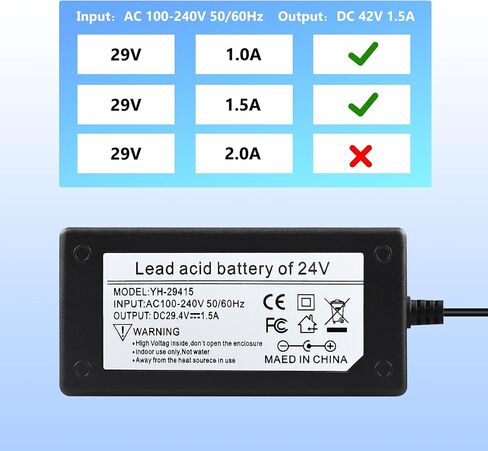 42V Charger 3-Prong Inline Connector for 36V Pocket Mod/Dirt Quad/Sports Mod Electric Scooter Lithium Battery Power Supply, Battery Charger for Electric Scooter in Saudi Arabia