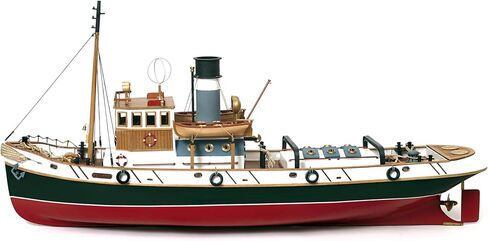 OcCre Ulises Tug Boat 1:30 Scale Wooden Ship Model Construction Kit#61001 Adult Assembly Required (RC Ready-RC System is NOT Included) (Model with Occre Premium Acrylic Paint Set) in Saudi Arabia