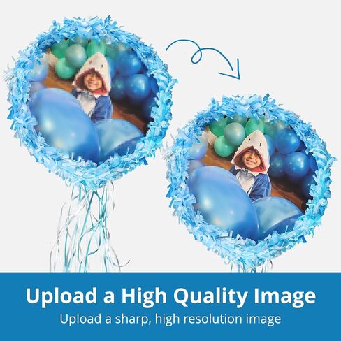 مخصصة متعددة الألوان 15 بوصة السحب الجولة piñata-قابلة للتخصيص مع صورتك-مثالية لأعياد الميلاد وحفلات الزفاف والاحتفالات-يحمل 3-5 أرطال من الحلوى in Kuwait