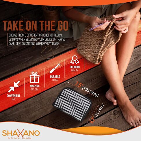 SHAXANO Crochet Hooks Kit with Case, 86-Piece, Ergonomic Crochet Needles Weave Yarn Kits DIY Hand Knitting Art Tools for Beginners and Experienced Crochet Lovers in Saudi Arabia