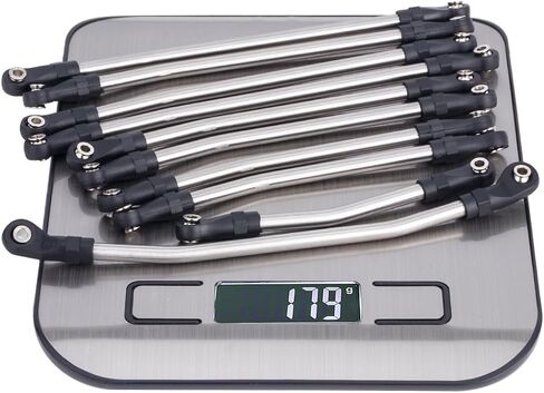 scx10 Links,10Pcs Stainless Steel Links Rod Set with Ball End 313/324mm Wheelbase for 1/10 RC Crawler Car Axial SCX10 TRX4 Upgrade Parts (313mm) in Saudi Arabia
