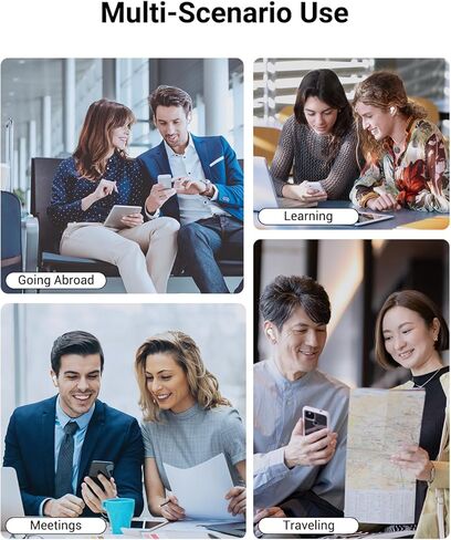 ترجمة سماعات الأذن في الوقت الفعلي ، سماعات أذن مترجم منظمة العفو الدولية مع 144 لغة ولهجات ، سماعات الأذن المترجمة اللغوية لا ترجم أي رسوم شهرية للسفر ، الأعمال ، التعلم (أبيض) in Kuwait