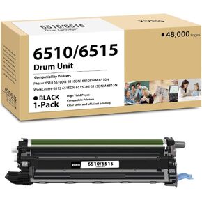 Phaser 6510 WorkCentre 6515 Imaging Unit Black Replacement for Xerox 6510 6515 108R01420 Drum Unit for Phaser 6510DNM 6510DN WorkCentre 6515 Series Printers, 1 Pack 108R01420 Black Drum Cartridge