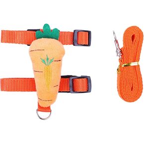Rabbit Harness and Leash Set Adjustable for Small Animals Ferrets Piggies Hedgehogs Outdoor Walking Cute Decorations Rabbit Harness Leash