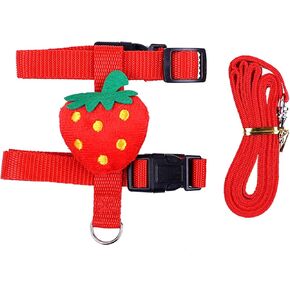 Rabbit Harness and Leash Set Adjustable for Small Animals Ferrets Piggies Hedgehogs Outdoor Walking Cute Decorations Rabbit Harness Leash in Saudi Arabia