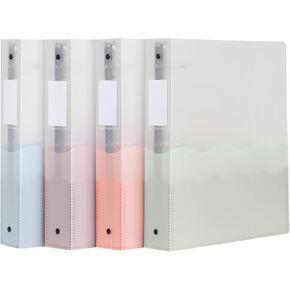 Oxford Flexible Binders, Binders for School and Office, Strong Flexible Poly, 4 Wave Pockets, Translucent Covers, Holds up to 350 Sheets, 1.5 inch Binder, 4 Assorted Boho Colors, 4-Pack (1009730)