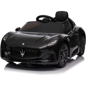 Winado 12V Ride on Car, Licensed Maserati Electric Car for Toddlers W/Remote Control, Battery Car for Kids with Bluetooth, 3 Speeds, LED & Rear Lights, Music & Horn (Black)