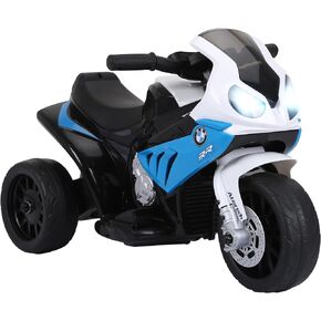 Aosom 6V Kids Motorcycle Licensed BMW, Toddler Motorcycle with Headlight, Music, 3 Wheeled Electric Motorcycle for Kids, Gift for Boys & Girls, Black