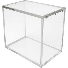 Acrylic Clear Display Case for Booster Box, 8mm Sides with UV Protection, 5mm Magnetic Lid, Stackable Storage Box