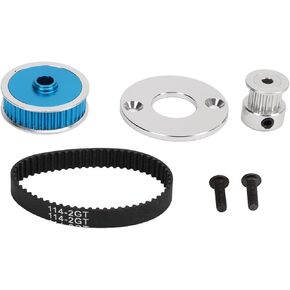 RC Gearbox Belt,RC Belt Drive Gear Low Noise Rubber Belt Drive Transmission Gear Kit for TT02 Remote Control Car