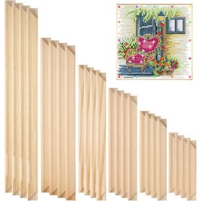 Needlepoint Stretcher Bars for Needlework - 6 Sizes, Canvas Stretcher Bars, Needlework Art Supplies, Wood Canvas Needlepoint Frames, Easy Assembly, Ideal for Embroidery, Needlework Projects