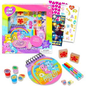 Care Bears Stampers Arts and Crafts Set - Care Bears Activity Bundle with Notepad, Stamps, Stickers, More | Care Bears Stationery Kit for Girls
