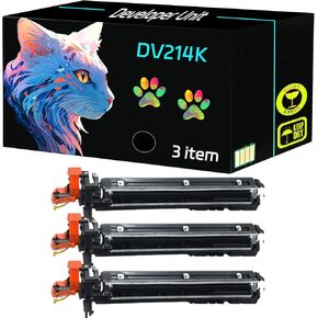 High Yield DV214K Developer Unit Compatible for Konica Minolta bizhub C227 bizhub C287 Printers, Print Clearly (4 Pack Black)