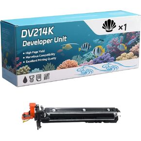 وحدة المطورين DV214K متوافقة مع Konica Minolta Bizhub C227 Bizhub C287 طابعات ، سعة 44000 صفحة ، مع رقاقة ، إخراج مستقر (1 حزمة أسود)