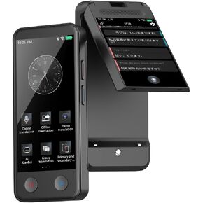 D-Lite Language Translator Device, Dual Screen AI Translator Real Time Voice Translation 139 Languages, Pocket Translator Group Chat&Offline&Recording&Photo＆Text Translation for Business Travel