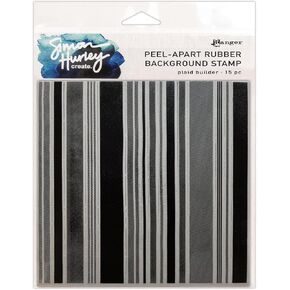 Simon Hurley Create. Cling Stamps 6"X6"-Plaid Builder
