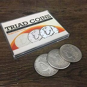 Sumag Triad Coins (Morgan GiMmick) الحيل السحرية تنتج تغيير ثلاثة عملة سحرية سحرية عن قرب أوهام.