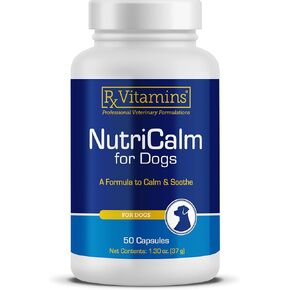 Rx Vitamins NutriCalm - Calming Care for Dogs with Valerian Root, Tryptophan, & Ashwagandha - Aids in Separation Anxiety Relief for Dogs and Stress Relief - Road Trip Essentials & Relaxant - 50ct
