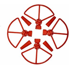 D 4Pcs Propeller Guard and Joystick Protector Compatible with Drone RC Spare Parts Props Bumper and Control Stick Protector(White)