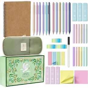 مجموعة اليومية للكتاب المقدس 39 قطعة مع Morandi و Neon Highlighters ، لا توجد مستلزمات دراسة الكتاب المقدس النزيف لمنزل Church Classroom ، هدية مسيحية للنساء (أخضر)