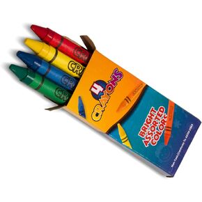 Bedwina Bulk Crayons - 96 Crayons! 24 Pack - 4 - Per Pack, Premium Colors for Kids and Toddlers, Non-Toxic, for Party Favors, Restaurants, Goody Bags, Stocking Stuffers