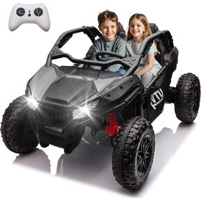 24V Ride on Toy for Big Kids, 2 Seater UTV w/Remote Control, 6 MPH, 400W Power Engines, Kids Electric Vehicles w/20 Spacious Seat, 3 Speeds, Bluetooth, Power Vehicles Wheels for Boys Girls, Blue