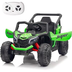 Electric Car for Kids Age 3-5, 24V Kids Ride on Car UTV Toy for Boy Girl with Remote Control, Music, Safety Belt, Safe Speed, 4WD, Soft Start, Shock Absorber (Pink, 24V)
