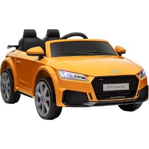 Aosom 6V Kids Electric Ride On Car, Licensed Audi TT RS with Suspension System and Remote Control, Horn, 5 Songs, Lights, MP3 Player - Black