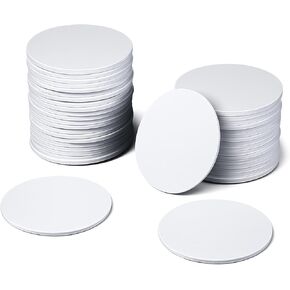 NFC Cards, 50 Pcs Blank Coins Rewritable NFC Tags NTAG215 PVC Card Business Card Chip 504 Bytes Memory, Blank Easy Convenient Programmable Compatible with All NFC-Enabled Phones and Devices (White)