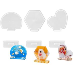 Heart & Geometric Shaped Photo Displays Silicone Molds for Photo Frames Heart/Round/Hexagon Shaped Frame Molds