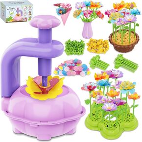 Fabric Flower Bouquets Toys, Kids Arts & Crafts Toys-DIY Flower Make Toys for Girls, Building Bouquet for 3 4 5 6 7 8 9 Year Old Girls STEM Educational Toy Preschool Kindergarten Toy for Kids Toddler