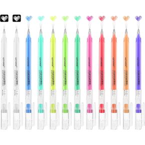 11-Colors Gel Pen Set for Black Paper Art, 1.0mm Extra Fine Tip Opaque Archival Ink Pens - 12 Pack Artists Gel Pens for Drawing, Sketching, Bullet Journaling, Card Making & Holiday
