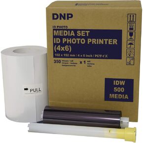 DNP IDW500 ID Printer Media, Paper & Ribbon kit. Total of 350 Prints Size 4x6. EVENTPRINTERS is The Authorized DNP Dealer!