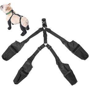 Dog Boots Leggings, Comfortable Adjustable Waterproof Dog Shoes Dog Boots with Leggings, Dogs Paw Protector Anti Fall Dog Shoes with Adjustable Auxiliary Strap for Outdoor Walking, Hiking(S)