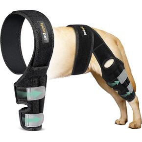 Dog Knee Brace for Torn ACL Hind Leg, Rear Leg Cruciate Ligament Braces for Dogs,Strong Support to Reduce Joint Pain and Muscle Sore, with Side Stabilizers for Back Leg Large