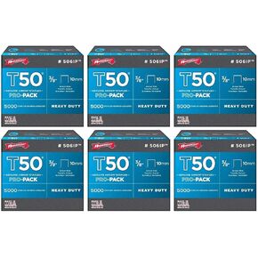 Arrow Fastener 506IP 3/8" T50 Staples, 6-Pack