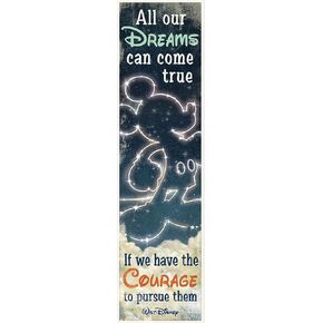 Eureka Walt Disney Vertical Classroom Banner, All Our Dreams, Measures 45 x 12"