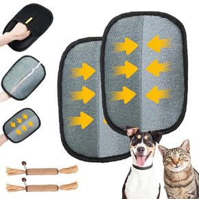 Rino Ben Pet Hair Remover, Reusable & Washable Grooming Goalintent Pet Hair Remover for Cats & Dogs, Effortless Fur Removal from Furniture, Couch, Carpet, Car Seat & Clothing (1Pcs)