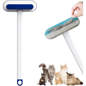 Pet Hair Removal Tool, Multifunctional Hair Removal Brush, Cat and Dog Hair Remover for Couch Carpet Furniture, Reusable Cleaning Brush for Screen Window (Blue)