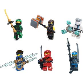 Lego Ninjago Masters of Spinjitzu Combo Foil Pack - مجموعة من 6 أرقام صغيرة (لويد ، جاي ، كول ، زان ، كاي ، و NYA)