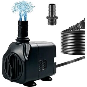 Submersible Water Pump for Fish Tank Aquarium Rockery Fountain Indoor Outdoor Pond Hydroponics Statuary Quiet Energy Efficient 550GPH