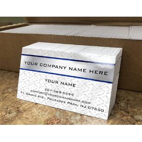 Custom Premium Business Cards, Available 100,250,500,1000pcs, Full color 2sides - Metal Panel, 16pt Cover Stock (350gsm-Thick paper), Made in The USA
