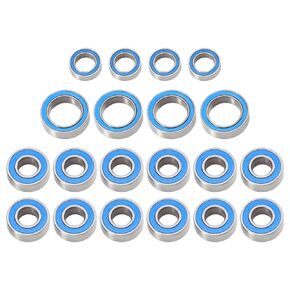 RC Car Accessories Compatible with Tamiya for TT01 for TT-01 for TT01E for TT02B 1/10 RC Car Parts Accessories 20PCS Rubber Sealed Ball Bearing Kit