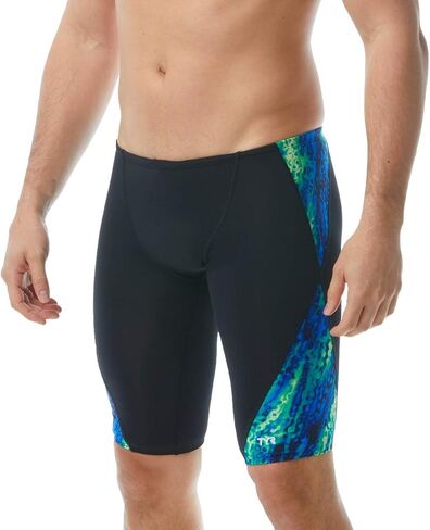 TYR SPORT Men's Standard Jammer, Blue/Green, 26 in Saudi Arabia