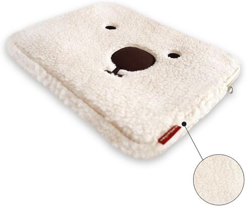 Pluffy HACHAN Laptop Pouch [13 inch/15 inch/17 inch] Cute Fluffy Laptop Pouch Case Sleeve for Women (Brown, 17 inch) in Saudi Arabia