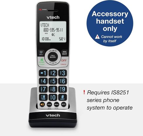 VTech IS8251-4 Business Grade 4-Handset Expandable Cordless Phone for Home Office, 5" Color Display, Programmable Short Cut Keys, Smart Call Blocking, Answering System,Bluetooth Connect to Cell in Saudi Arabia
